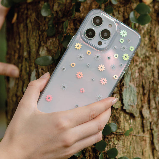 iPhone 14/13 Kılıf Çiçek Desenli Taşlı Coehl Aster Kılıf