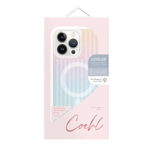 iPhone 15 Pro Max Kılıf M-safe Şarj Özellikli Parlayan Arka Yüzey Coehl Linear Kılıf