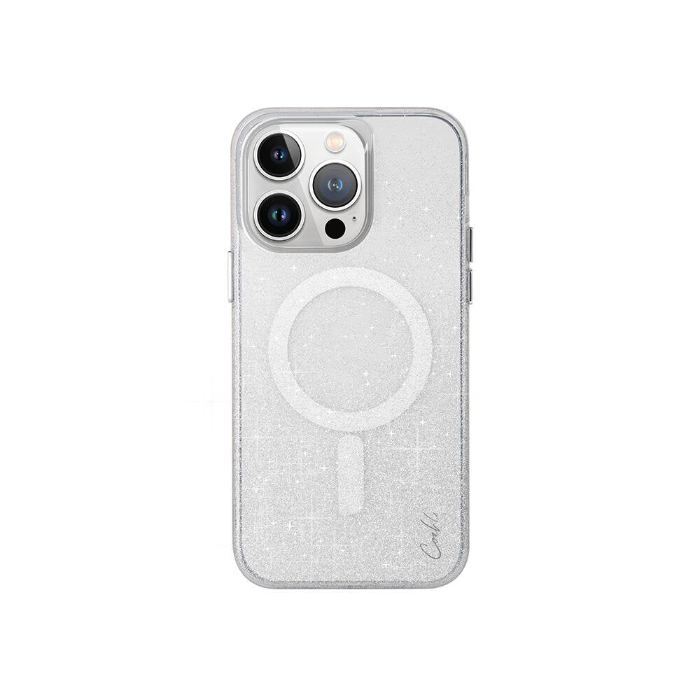 iPhone 15 Pro Kılıf M-safe Şarj Özellikli Simli Arka Yüzey Coehl Lumino Kılıf