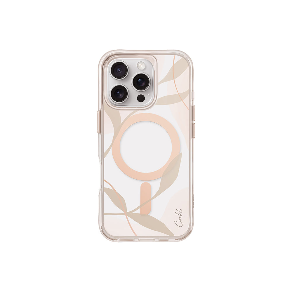 iPhone 16 Pro Kılıf M-safe Şarj Özellikli Şeffaf Arka Yüzey Coehl Verdure Kılıf