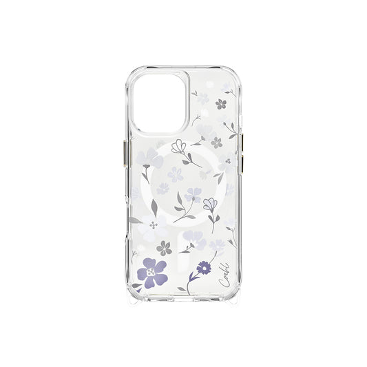 iPhone 17 Kılıf M-safe Şarj Özellikli Şeffaf Arka Yüzey Çiçekli Coehl Amara Kılıf