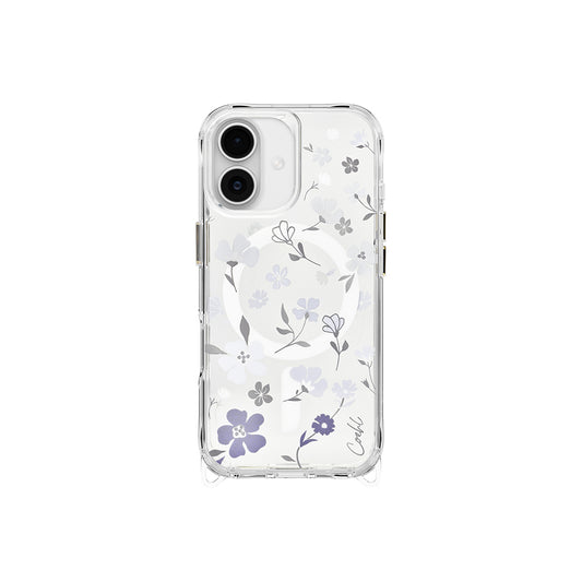 iPhone 17 Kılıf M-safe Şarj Özellikli Şeffaf Arka Yüzey Çiçekli Coehl Amara Kılıf