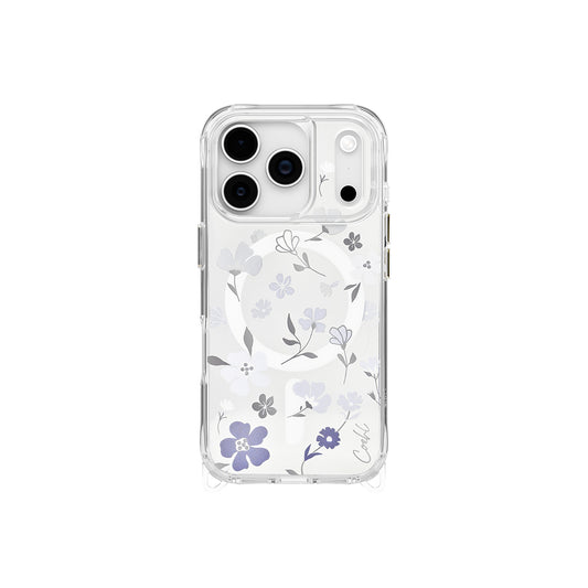 iPhone 17 Pro Kılıf M-safe Şarj Özellikli Şeffaf Arka Yüzey Çiçekli Coehl Amara Kılıf