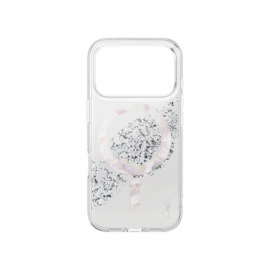 iPhone 17 Pro Kılıf M-safe Şarj Parlak Kristal Desenli Coehl Crystelle Kılıf