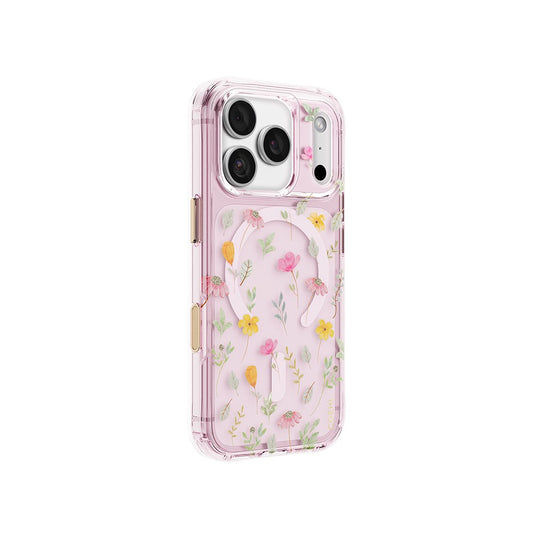 iPhone 18 Pro Kılıf M-safe Şarj Özellikli Çiçekli Tasarım Coehl Evie Serisi Kılıf